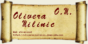 Olivera Milinić vizit kartica